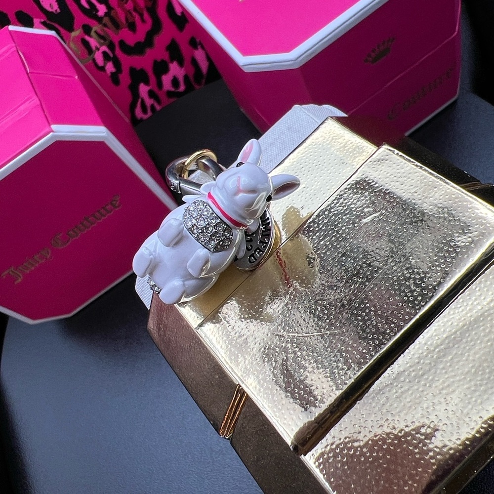 BNIB VINTAGE Juicy Couture Snow Bunny Charm With Crystal Rhinestones. Y2K - Picture 4 of 8